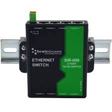 SW-008 8 Port Unmanaged Ethernet Switch Wall Mountable - Brainboxes