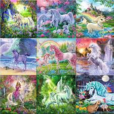Unicorn painting unicorn drawing unicorn art kids prints wall prints magical bedroom unicornios wallpaper unicorn pictures fine art paper. Full Square Round Drill 5d Diy Diamond Painting Unicorn Flower Diamond Embroidery Angel Girl Mosaic Picture Decor Paintings Kl52 Diamond Painting Cross Stitch Aliexpress
