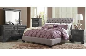 Garrison Soft Grey Upholstered Bedroom Set From Standard Furniture Coleman Furniture Upholstered Bedroom Upholstered Bedroom Set Standard Furniture