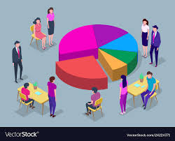 people in a team build a pay chart interact with