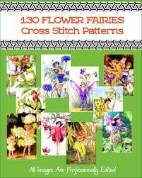 Aida 16, bone 129w x 176h stitches size(s): 130 Flower Fairies Cross Stitch Patterns Instant Download