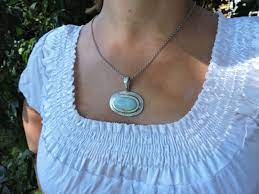 Collier En Larimar Necklace Washer Necklace Gems