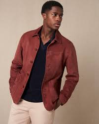 Red Suede Jacket Jaeger In 2020 Red Suede Jacket Suede Jacket Mens Clothing Styles