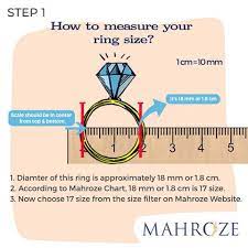 Print out the sizer below, use a printable version. Ring Size Mahroze