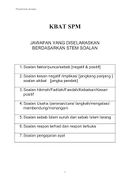 Soalan Dan Jawapan Kbat Jiran