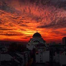 Serbia Sunset And Hram Svetog Save Image Serbia Belgrade Serbia Places To Visit