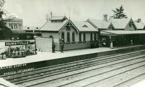 Hurstville Railway Station In Southern Sydney In 1915 Cecil C Edmonson Butchers On Forest Rd Railway Station St George Old Photos