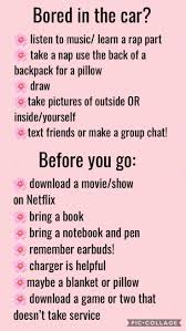 For When You 39 Re Bored In The Car Bored Bored What To Do When Bored Useful Life Hacks Road Trip Hacks