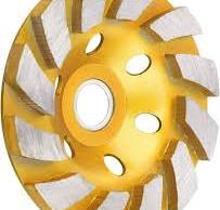 SUNJOYCO 4" Concrete Grinding Wheel, 4 inch 12-Segment Heavy Duty Turbo Row  Diamond Cup Grinding Wheel Angle Grinder Disc for Granite Stone Marble ...