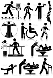 Vectored Standard Pictograms Of Physiotherapy Staff And Activities Physiotherapy Physiotherapy Clinic Physical Therapy