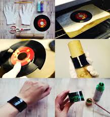 Haut du corps, à assembler avec b sur la ligne pointillée. Something Monumental Diy Vinyl Record Jewelry Diy Vinyl Vinyl Record Crafts Vinyl Records Diy