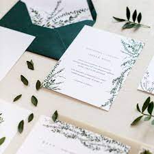 Climbing Greenery Printable Wedding Invitation Minimalist Wedding Invitation Bot Wedding Invitation Sets Printable Wedding Invitations Wedding Printables