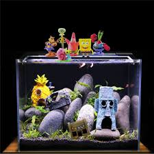 They like peck on the characters and hide. Resin Fish Tank Spongebob Aquarium Decoration Pineapple House Cartoon House Home Aquarium Accessories Fish Tank Action Figures Shopee Philippines