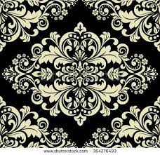 Black And Gold Baroque Wallpaper Floral Pattern Wallpaper Baroque Damask Seamless Vector Background Gold And Black Ornament Floral Pattern Wallpaper Pattern Wallpaper Damask Stencil