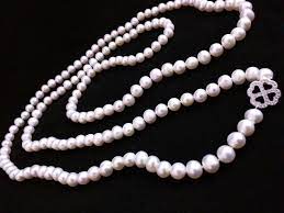 Stunning Long Pearl Necklace 8mm Rope Opera Length Real White New Long Pearl Necklaces Pearls Pearl Rope