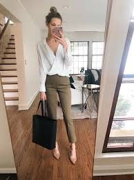Work Pants How To Style Everlane Basic See Anna Jane Work Outfit Office Casual Work Outfits Office Outfits Women