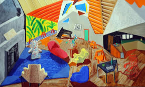 David Hockney Large Interior Los Angeles 1988 David Hockney David Hockney Art David Hockney Paintings
