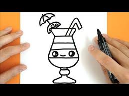 Videotuto Comment Dessiner Un Cocktail Kawaii Avec Un Parasol Et Un Citron Citron Cocktail Comment Dessiner Kawaii Para Kawaii Dessin Comment Dessiner
