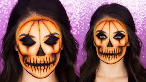 pumpkin skull makeup tutorial with