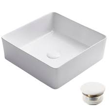 ceramic bathroom sink in white ww/ pop