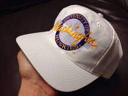 3 D Vtg Hat Cap Strap Snap Back 90s The Game Circle Bar Washington Huskies Men S Baseball Cap Washington Huskies Cap