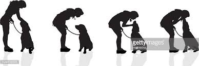 Download blank clock face printable and use any clip art,coloring,png graphics in your website, document or presentation. Vector Silhouette Of A Man With Dog Clipart Image