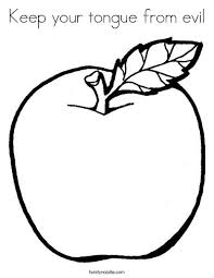 Printable douglas croods sticking out their tongue coloring page. Keep Your Tongue From Evil Coloring Page Tracing Twisty Noodle Apple Coloring Pages Apple Coloring Fruit Coloring Pages