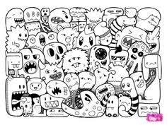 All files are easy to edit so that you can create new unique products and plr printables that you can sell. 13 Doodle Ideas Monster Coloring Pages Doodle Monster Little Doodles
