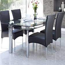 Contemporary Glass Dining Table Design Come With 2 Tier To Storage Space Together Modern Glass Dining Table Glass Dining Room Table Glass Dining Table Designs