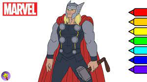 Now you can color online this thor ragnarok coloring page and save it to your computer. Marvel Avengers Coloring Book Thor Coloring Page Marvel Superhero Coloring Book Page Youtube