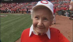 96-year-old Reds fan throws first pitch