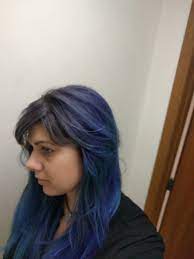 Northern Lights Inspired Diy Directly Over Faded Orange And Red Dyed Hair Long Hair Styles Colored Highlights