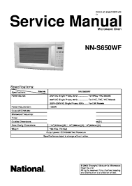 Foods can now be gently Panasonic Nn S650wf Service Manual View Online Or Download Repair Manual
