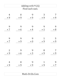 The 25 Adding Nines Questions All Math Worksheet From The Addition Workshe Kindergarten Math Worksheets Addition Addition Worksheets Math Addition Worksheets