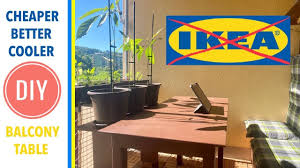 We looked around for a bit and just couldn't find a table that we liked at a price we were willing to pay. S2 Better Than Ikea How To Make A Simple Cheap Yet Professional Balcony Table Diy Table Youtube