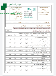 اختبار أدبي المستوى الخامس الفقه الفصل الأول المناهج السعودية