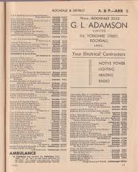 Post Office Telephones Rochdale District Local Telephone Directory March 1959 Page 5 Rochdale Telephones Post Office