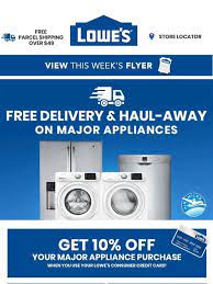 Maybe you would like to learn more about one of these? Lowe S Canada Free Delivery Haul Away On Major Appliances Milled