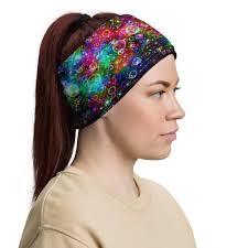 Celestial Face Mask, Cosmic Rainbow Galaxy Biker Ski Gaiter Face Mask  Rainbow Galaxy Beanie, Bubbles Galaxy Rag Do, Balaclava Hijab Mask