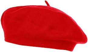 Howyouth 1940s Vintage Classic French Artist Solid Color Wool Beret Hat Unisex Beanie Cap Red Size One Size Wool Berets Beret Hat Hats