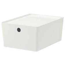 Kuggis Box With Lid White Ikea In 2020 Storage Boxes With Lids Storage Boxes Box With Lid