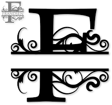Download F Split Monogram Free Monogram Fonts Monogram Letters Cricut Monogram