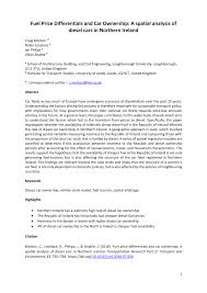 The most regular service links france to southern england. Pdf Fuel Price Differentials And Car Ownership A Spatial Analysis Of Diesel Cars In Northern Ireland