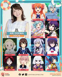 Anime Corner on X: Happy 29th birthday to Ari Ozawa! 🥳 Aririn's notable  roles include Chiyo Sakura from Monthly Girl's Nozaki-kun, Papi from  Monster Musume, Hina Hikawa from Bang Dream!, Kurumi Ebisuzuwa