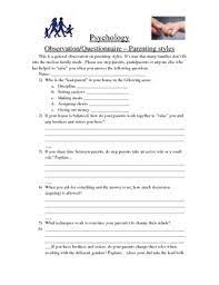 Everything you don't want to happen will happen, and you might find yourself begging for privacy and alone time. Psychology Parenting Style Observation Questionnaire Tpt