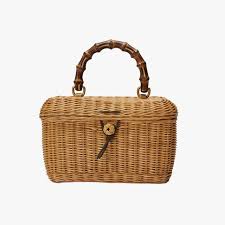 From top of handle to top of purse is 8 Shop The Best Wicker And Straw Bags For Summer Vogue