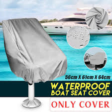 Boat helm, pilot, & captains chairs | iboats Waterproof Pontoon Captain Seat Chair Cover Boat Seat Cover 56x61x64cm Wish