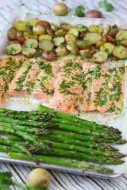 One Pan Salmon And Veggies With Cilantro Garlic Citrus Butter Colorful Recipes Recipe Baked Salmon Recipes Recipes Healthy Cooking