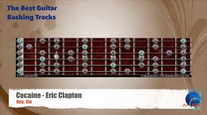 Cocaine Eric Clapton Guitar Backing Track With Scale Map Chart