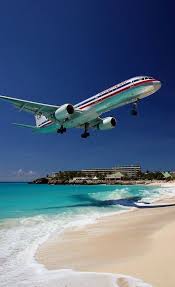 Maho Beach Vliegtuig Foto S Foto